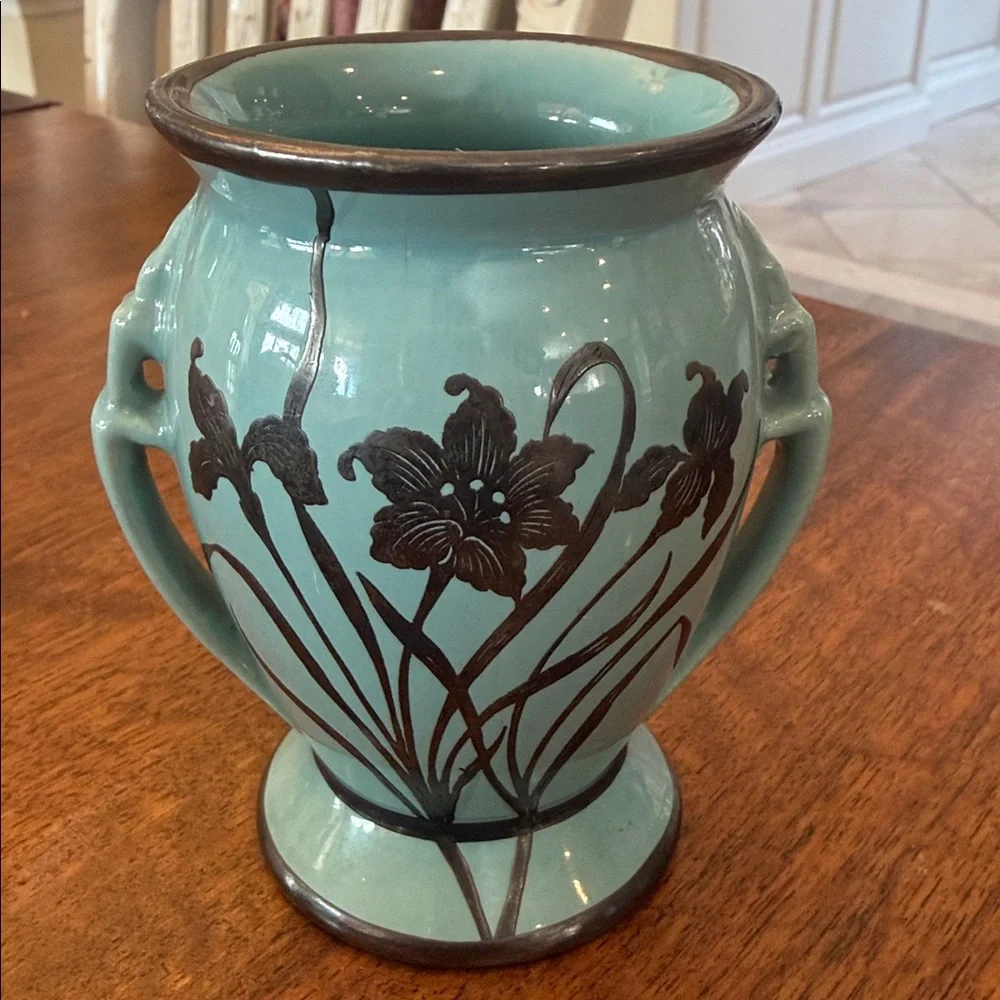 VINTAGE RARE Silver Overlay ROYAL HAEGER Vase